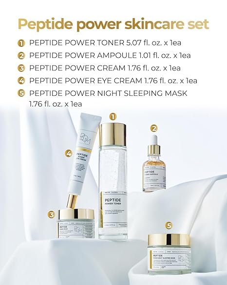 BOM COSMETICS A Set of Peptide Power Skincare With 5 Kinds of Items
